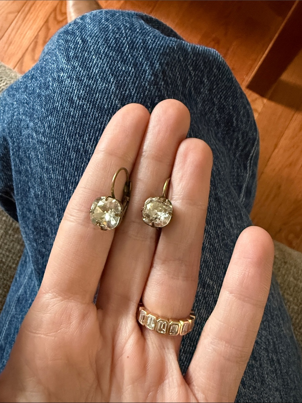 Vintage Liz Palacios Crystal Drop Earrings